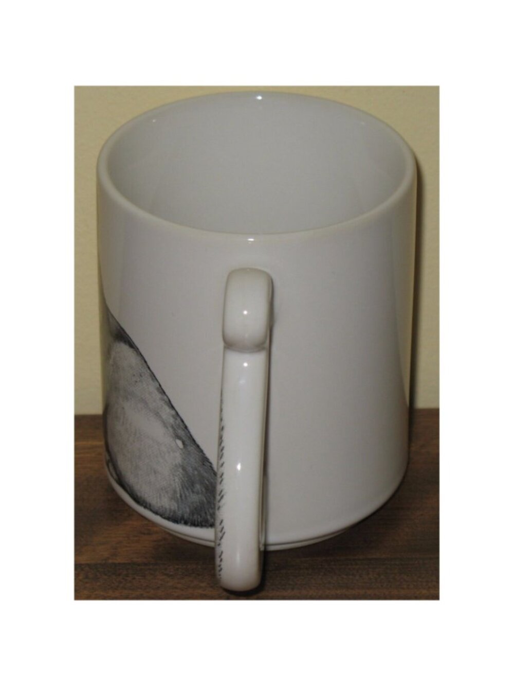 Gray Cat Coffee Mug with Tail Handle Vintage Cup - Picture 2 of 6